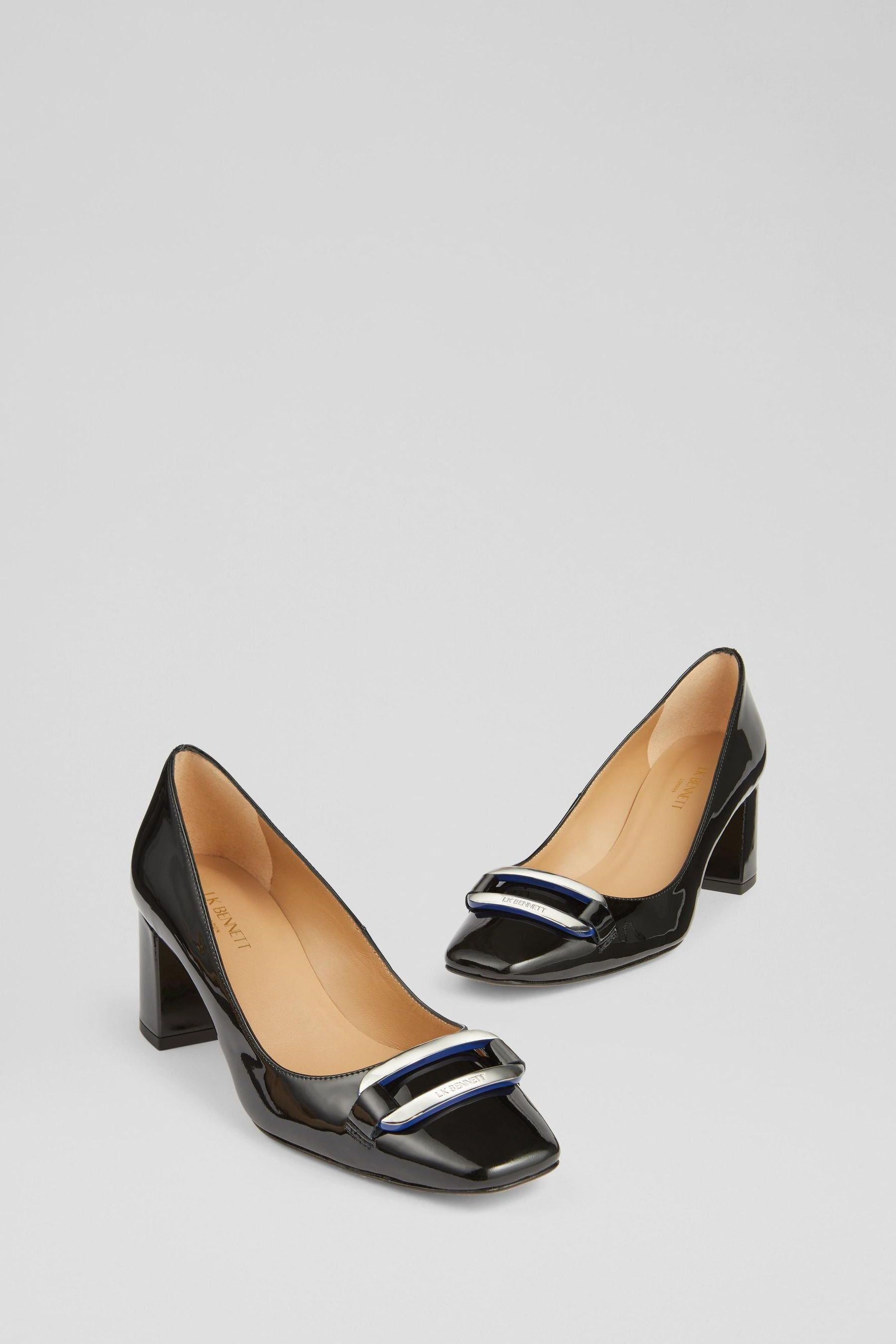 Lk bennett store black patent shoes