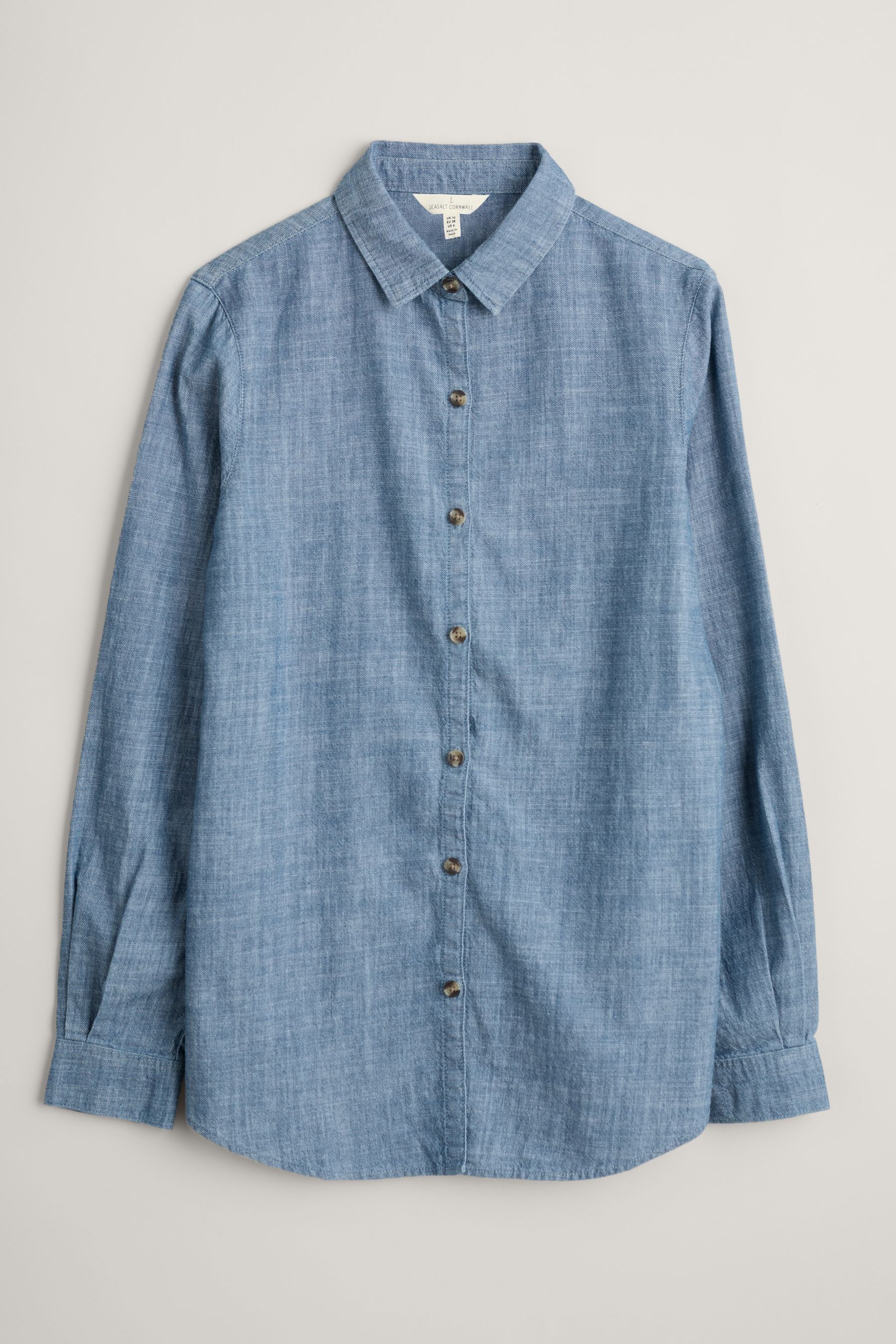 Buy Seasalt Cornwall Blue Sailmaker Chambray Shirt from Next Luxembourg