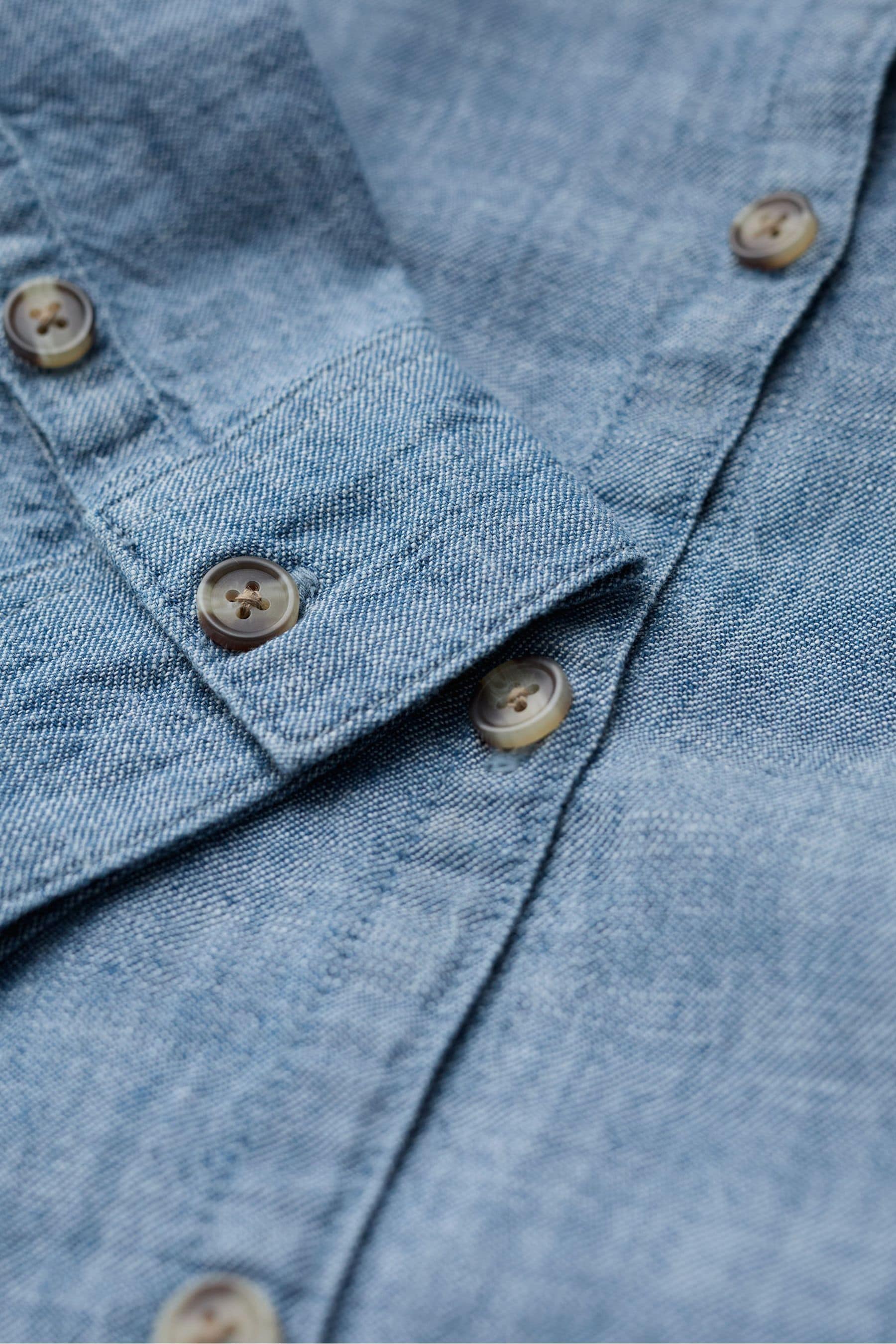 Buy Seasalt Cornwall Blue Sailmaker Chambray Shirt from Next Luxembourg