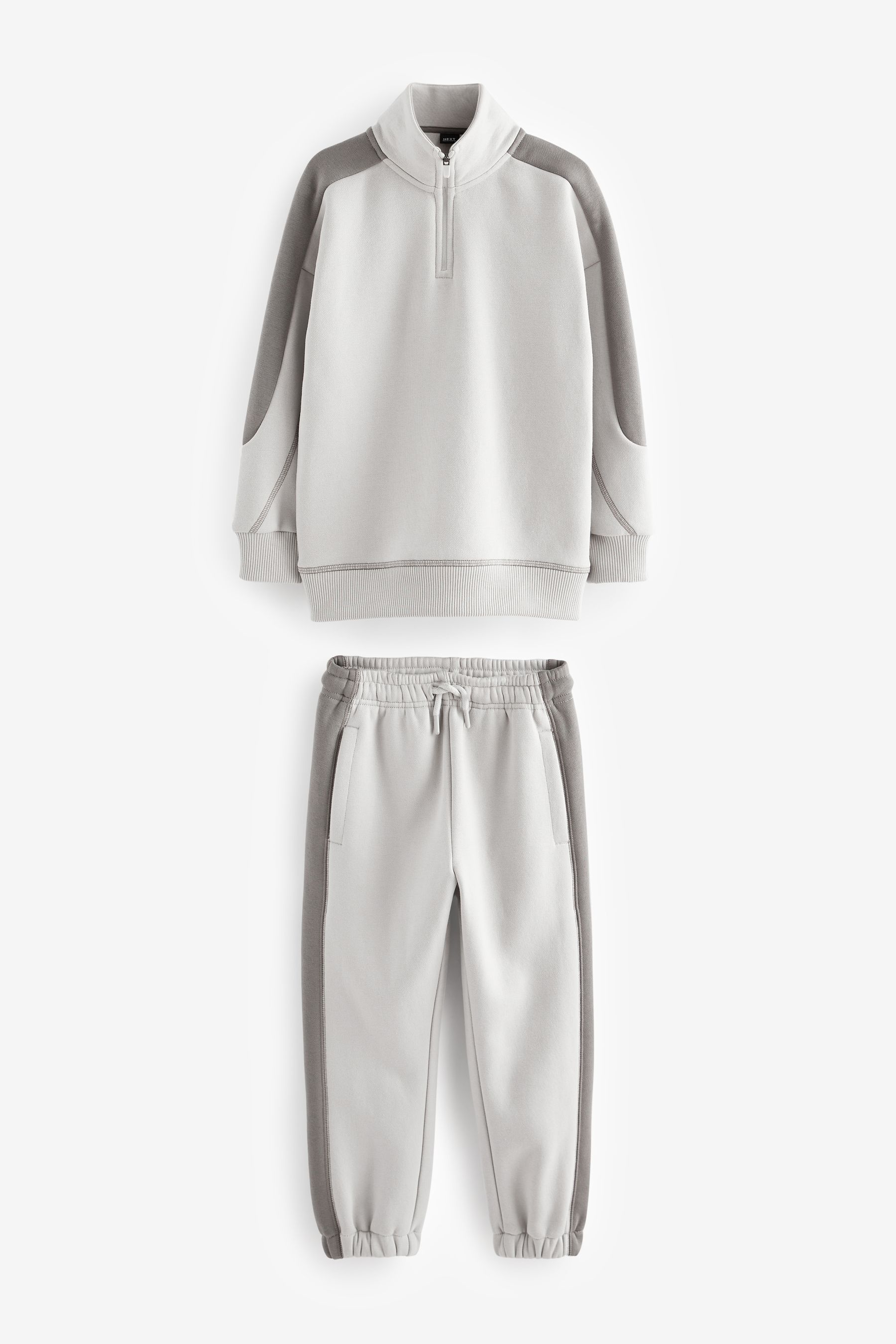 Buy Grey Zip Neck Sweat Top and Jogger Set 3 16yrs from Next United Arab Emirates