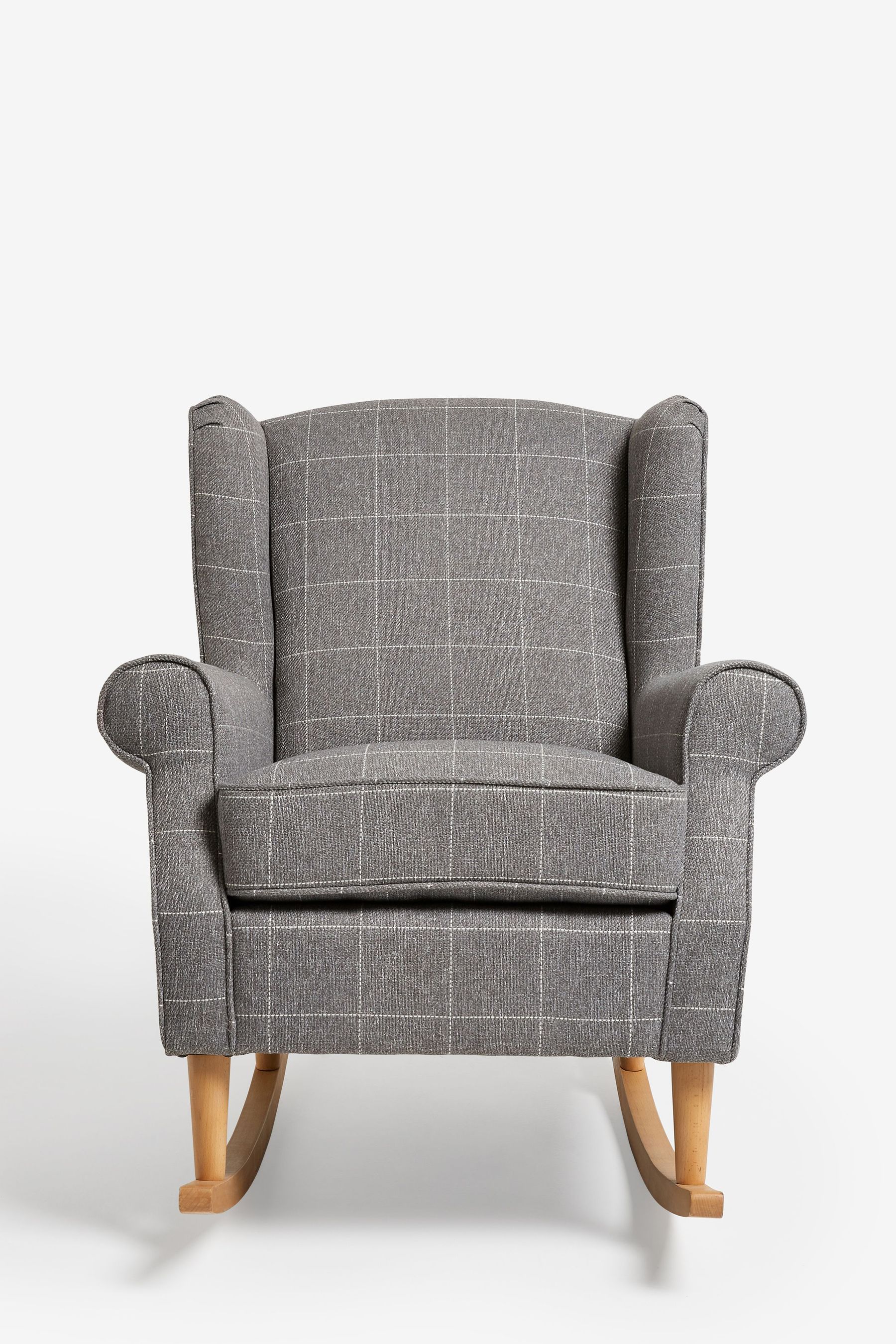 Buy Tweedy Check Lawson Mid Grey Sherlock Rocking Chair from the