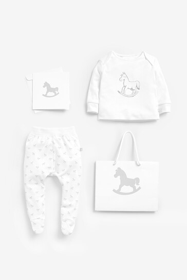 The Little Tailor Soft Jersey Top & Pants Baby Gift Set