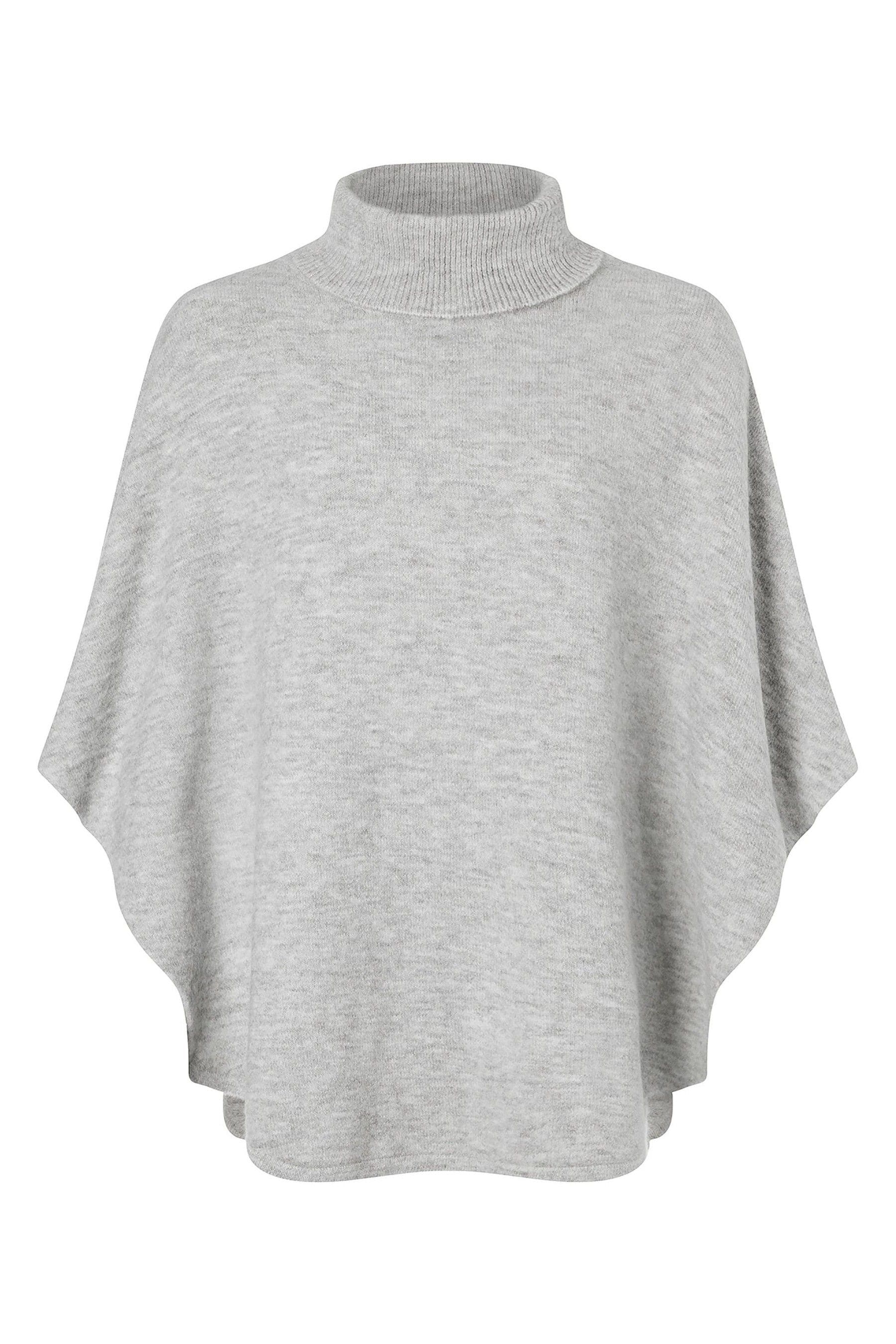Accessorize Grey Cosy Knit Pullover Poncho