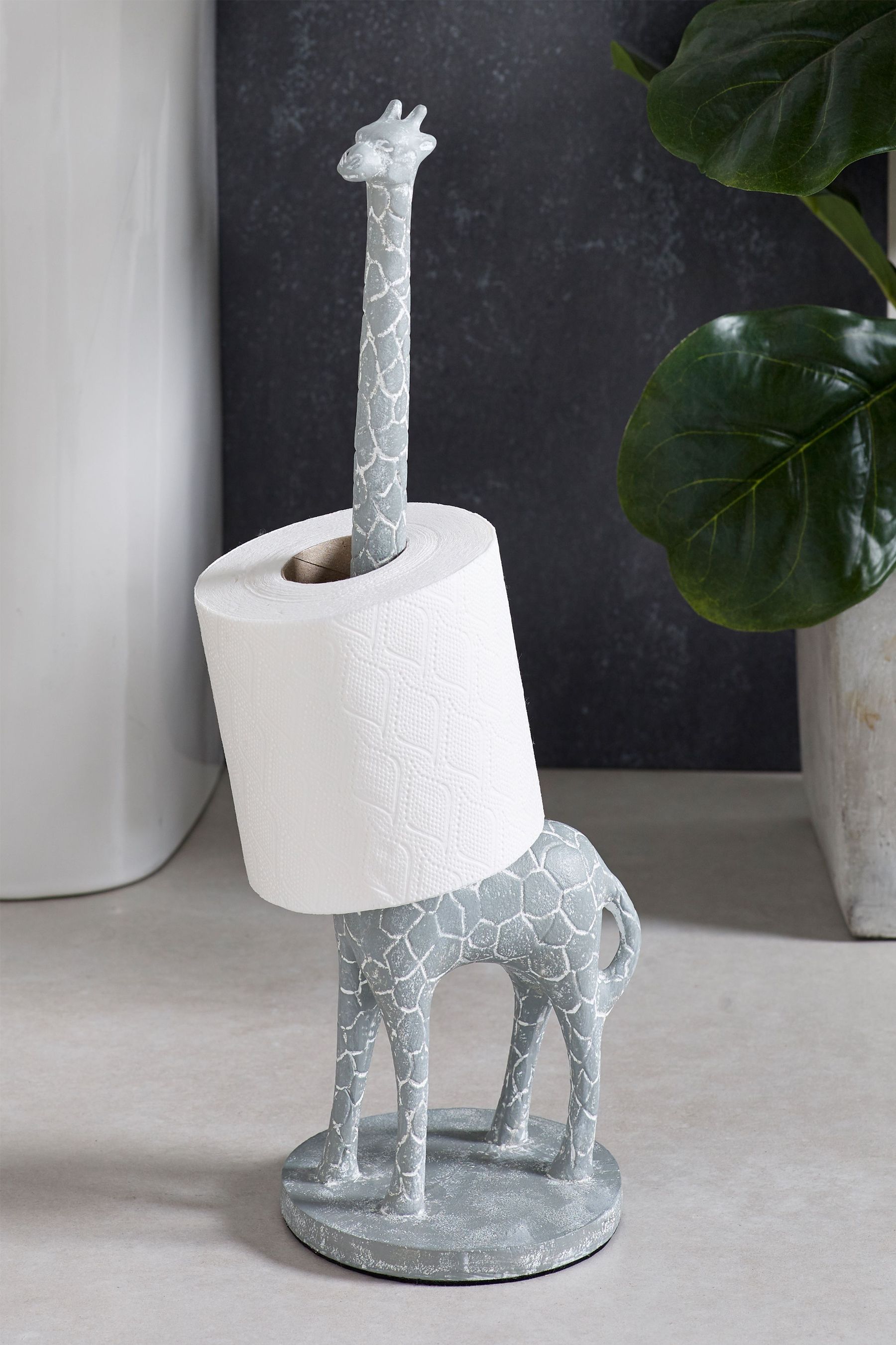 Buy Grey Giraffe Toilet Roll And Kitchen Roll Holder from Next United Arab Emirates