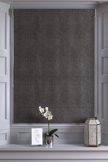 Grey Chenille Made To Measure Roman Blind