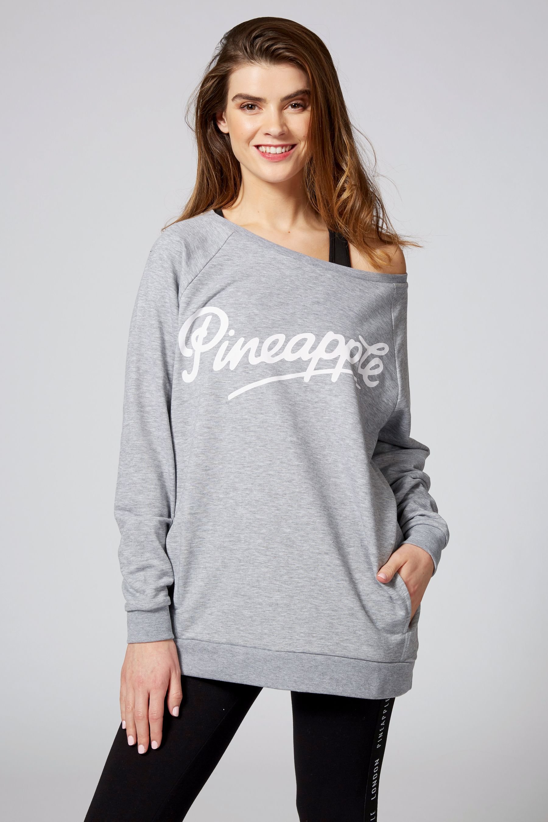 Pineapple Grey Oversized Monster Sweatshirt