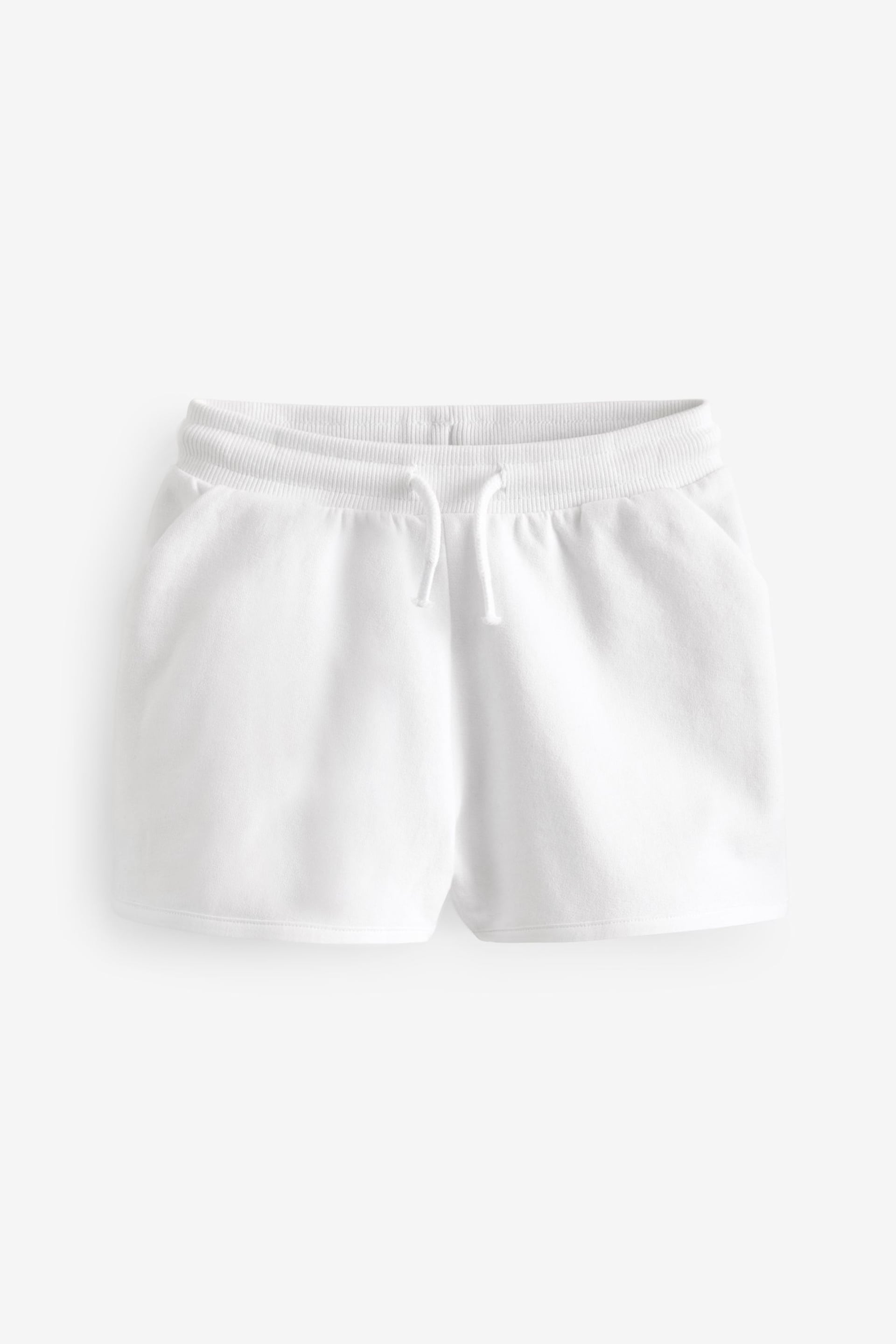 White Plain Jersey Shorts (3-16yrs) - Image 5 of 7