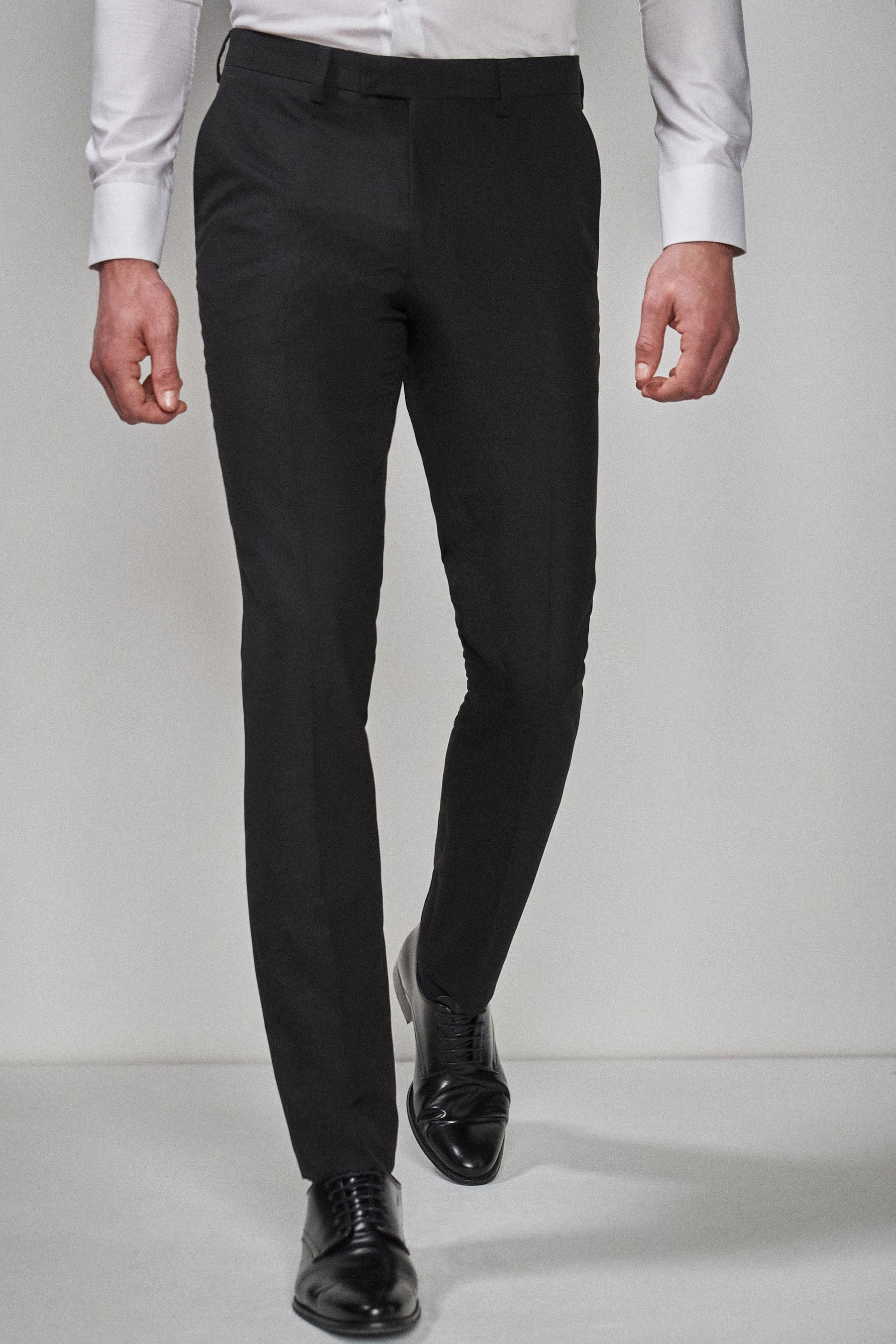 Buy Black Slim Fit Tuxedo Suit Trousers from the Next UK online shop