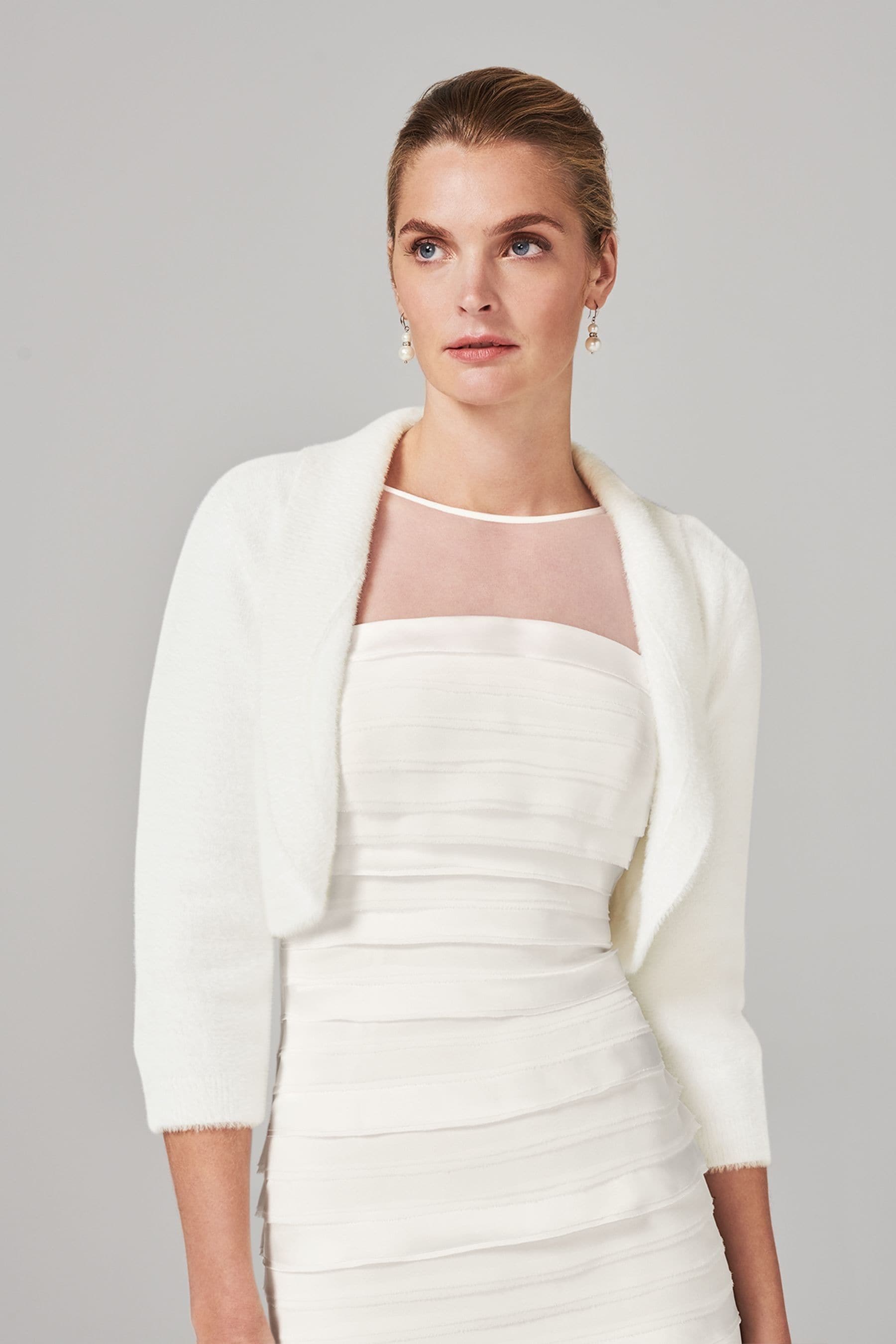 Cream discount chiffon bolero