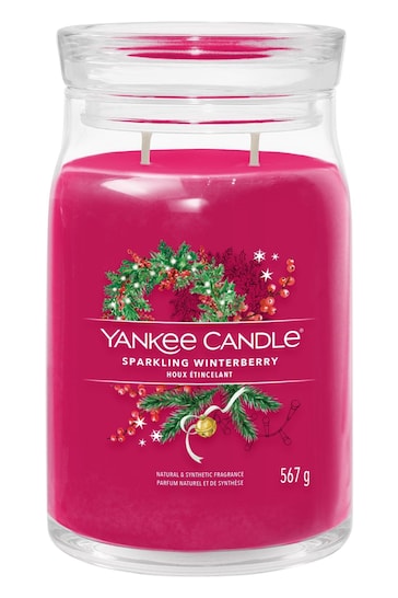 Yankee Candle Red Signature Large Jar Sparkling Winterberry Scented Candle