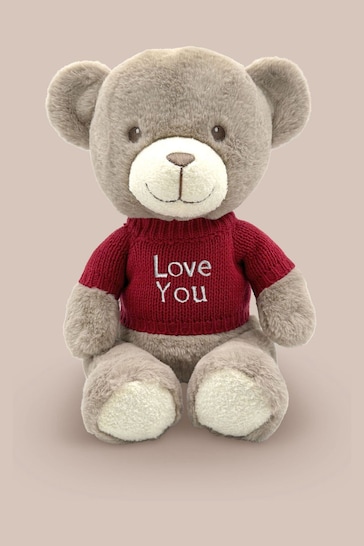 Babyblooms Valentine's Day Love Heart Charlie Bear Soft Toy And Baby Rosebud Socks