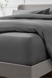 Charcoal Grey Collection Luxe 400 Thread Count Extra Deep Fitted 100% Egyptian Cotton Sateen Deep Fitted Sheet - Image 1 of 2