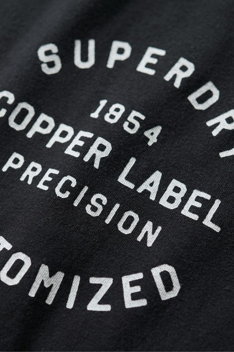 Superdry Black 100% Cotton Copper Label Chest Graphic T-Shirt - Image 5 of 5