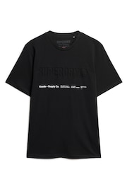 Superdry Black Loose Fit Utility Sport Logo 100% Cotton T-Shirt - Image 4 of 6