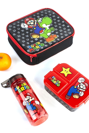 Vanilla Underground Red Super Mario Licensing Gaming Lunch Box Set