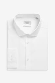 White Regular Fit Cotton Single Cuff Shirt - Image 3 of 4