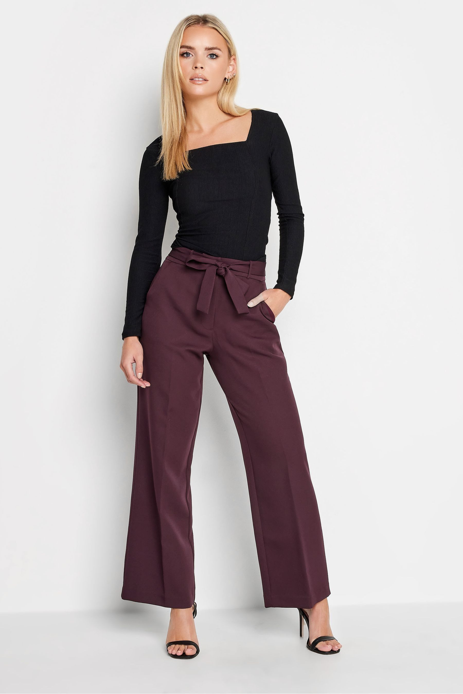 Petite red sales trousers