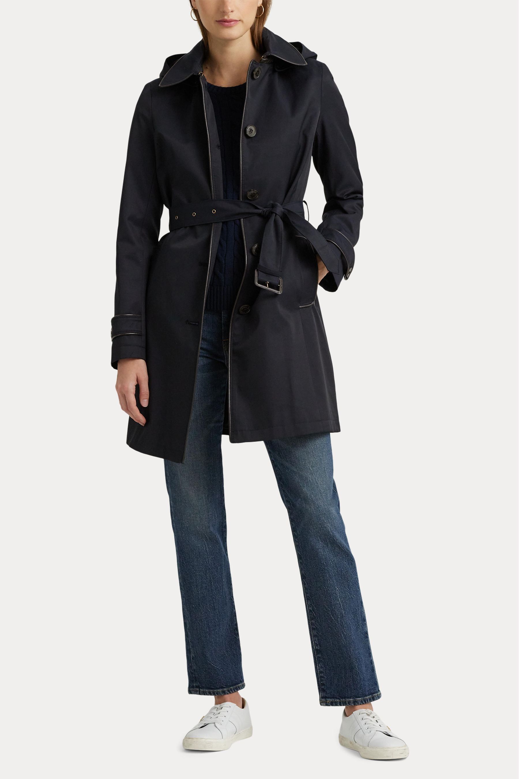 Ralph lauren navy trench coat hot sale