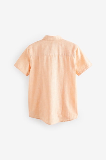 Peach Pink Linen Blend Shirt (3mths-16yrs)