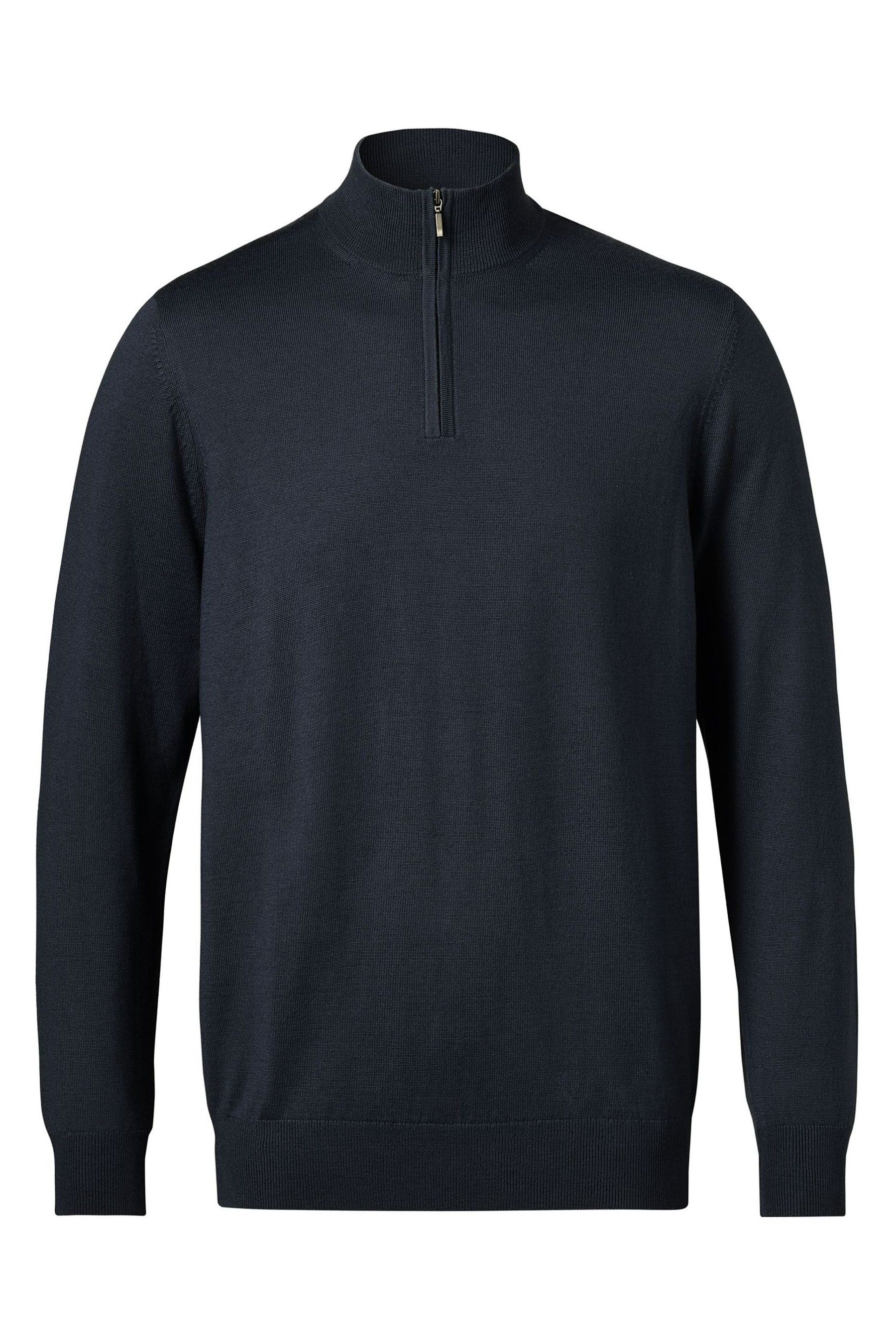 Buy Charles Tyrwhitt Blue Merino Quarter Zip Jumper from Next Luxembourg
