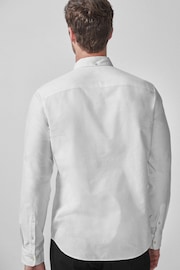 White Regular Fit Long Sleeve Oxford Shirt - Image 2 of 4