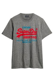 Superdry Black Grey Grit 100% Cotton Vintage Logo Duo T-Shirt - Image 4 of 6