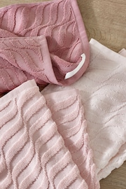 Set of 3 Pink Terry Tea Towels - Image 3 of 4