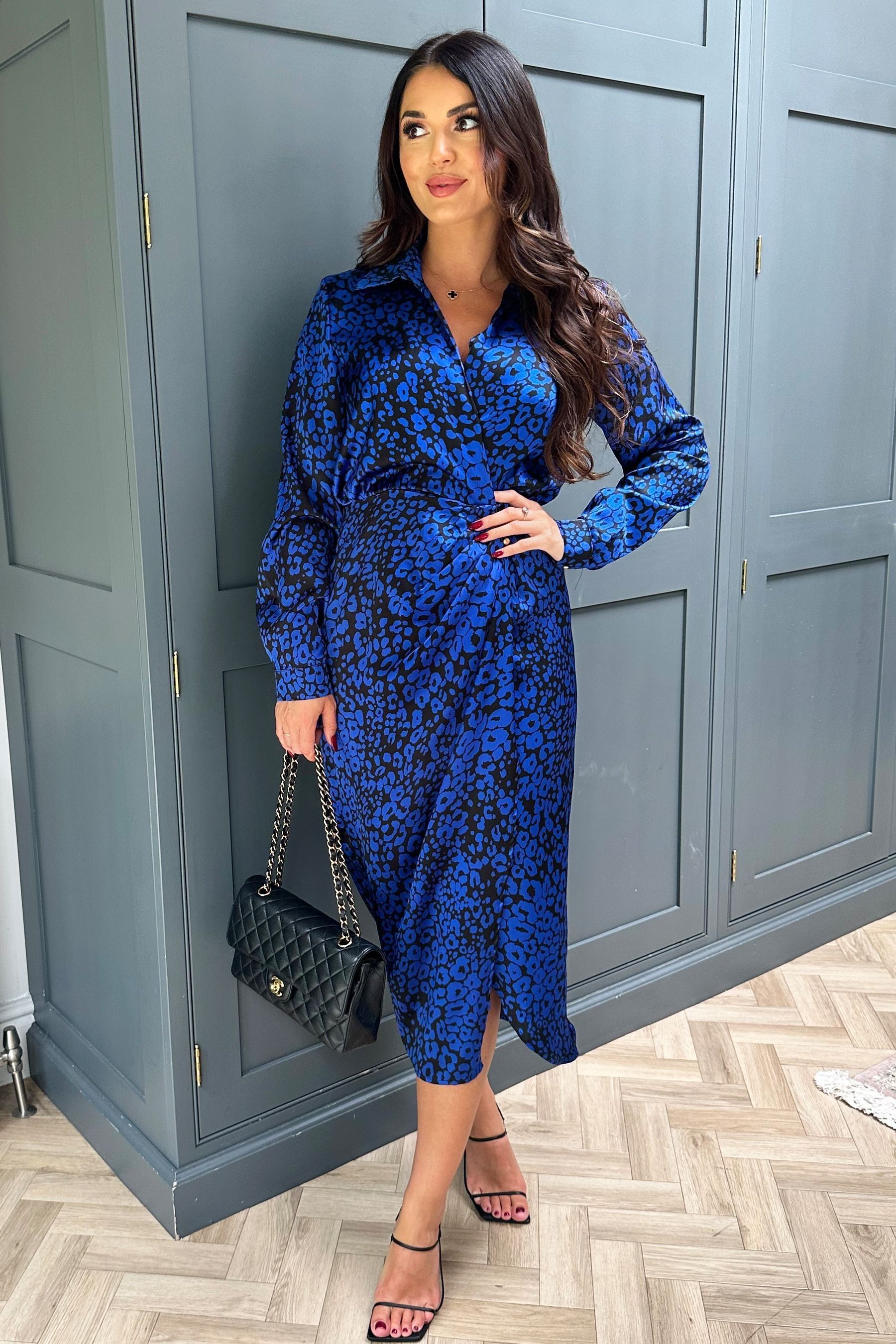 Next blue leopard print dress clearance