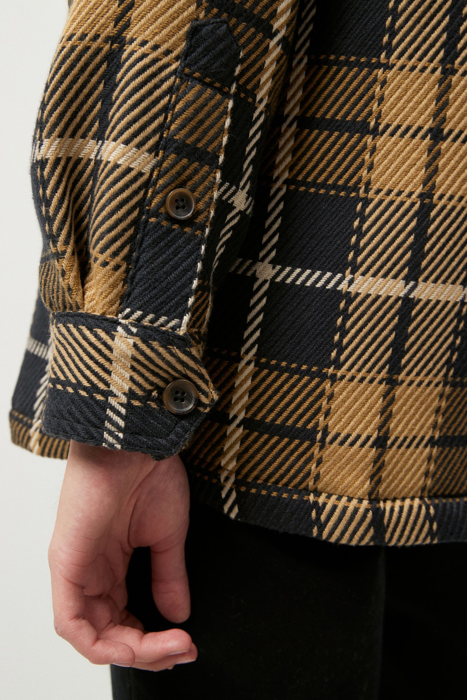 Black Check Hooded Shacket - Image 11 of 14