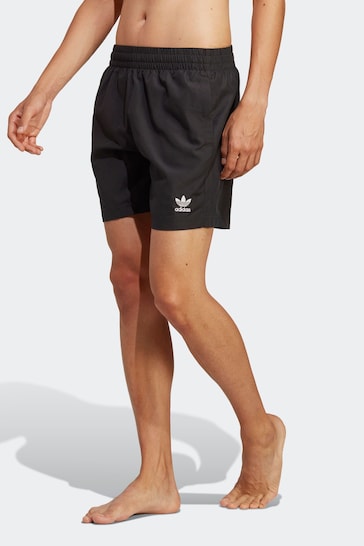 adidas Black Adicolor Essentials Solid Swim Shorts