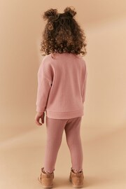 Pink Ribbed Top & Legging Set (3mths-7yrs) - Image 3 of 7