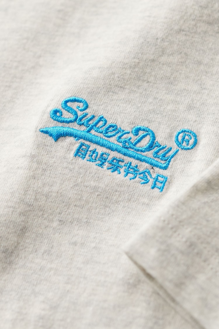 Superdry Lightning Grey Blue Vintage Embroidered T-Shirt - Image 5 of 5