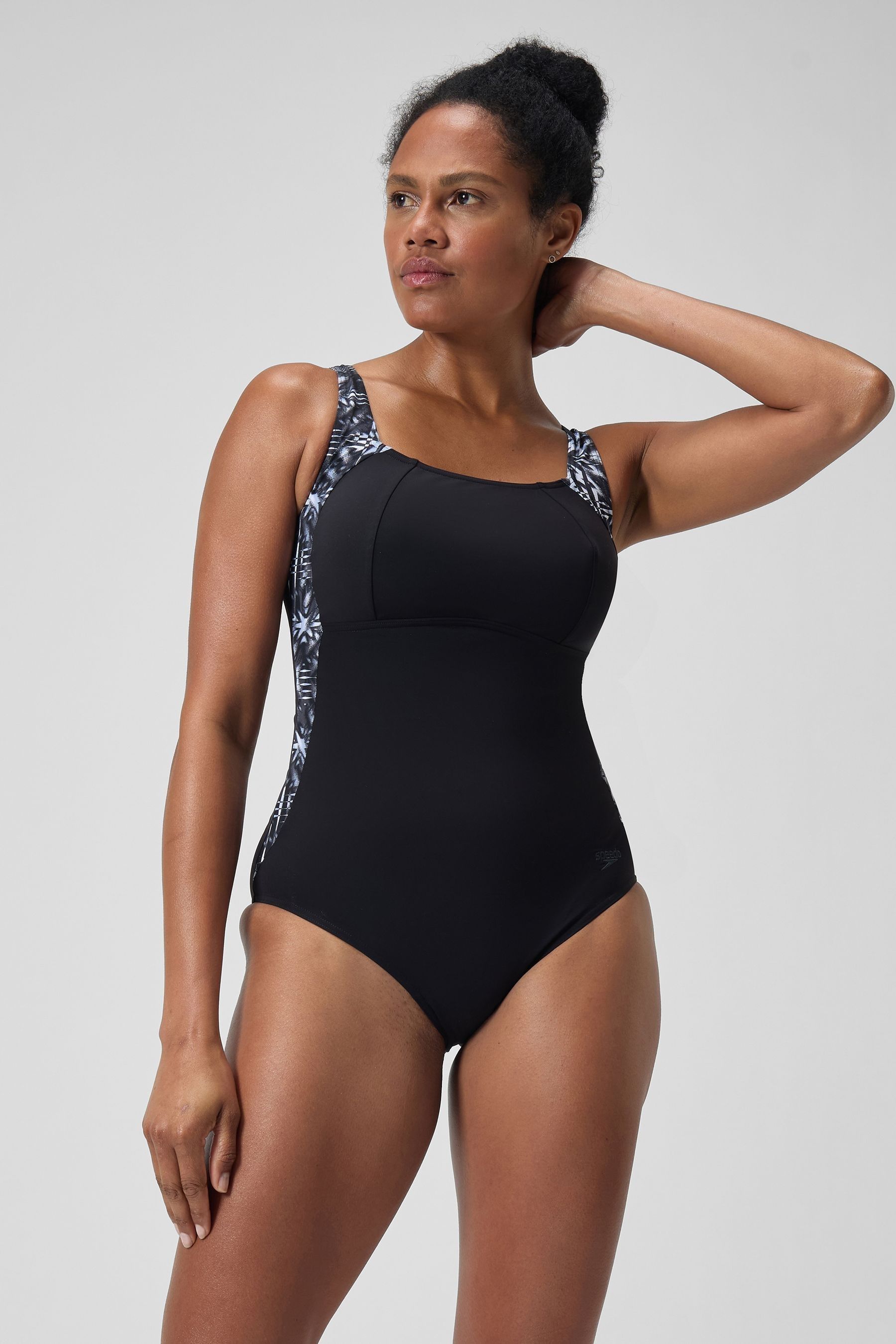 Buy Speedo Black Shaping Womens LunaLustre Printed 1 Piece Swimsuit from Next Canada