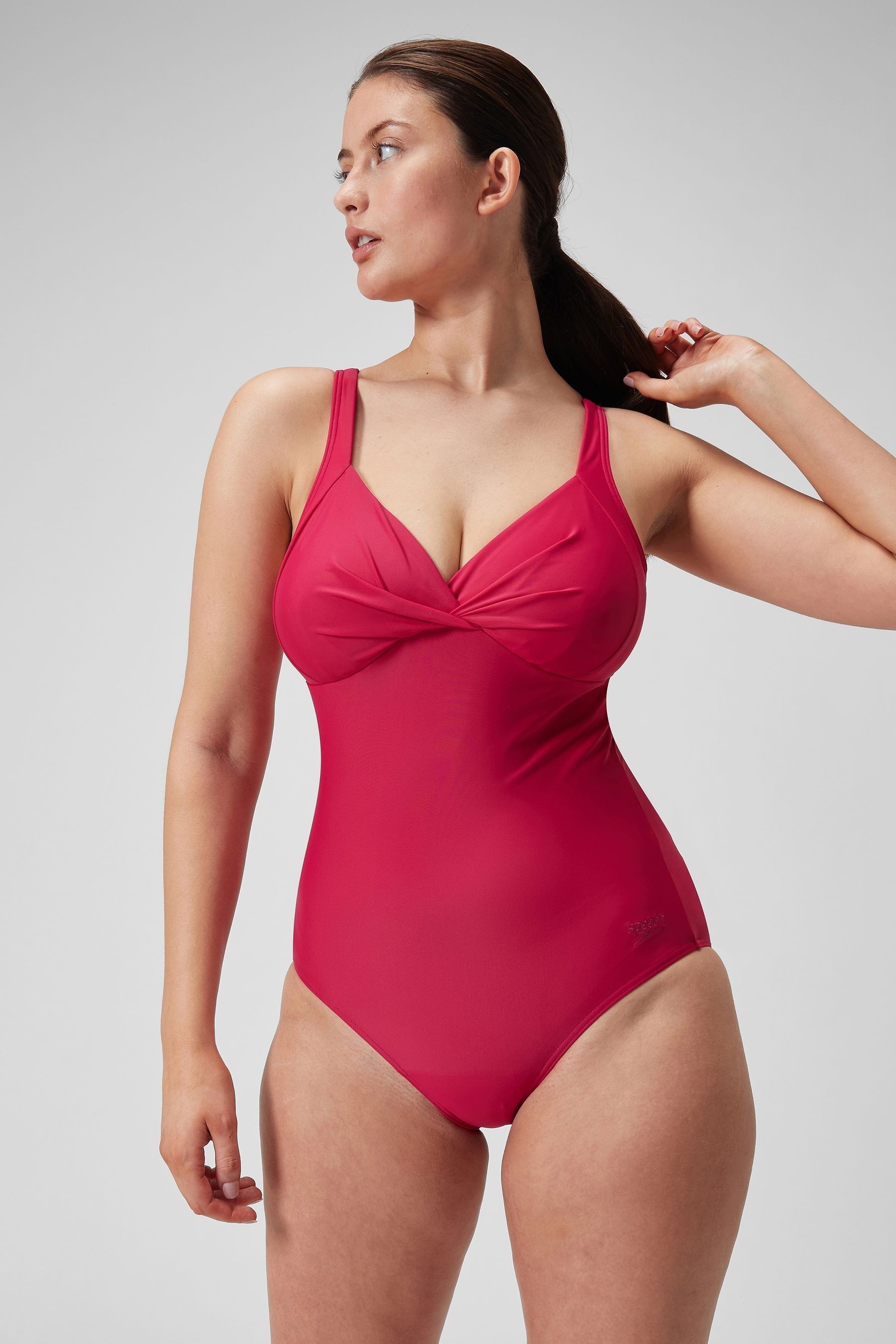 Buy Speedo Pink Womens Shaping Cross Knot 1 Piece Swimsuit from Next Canada