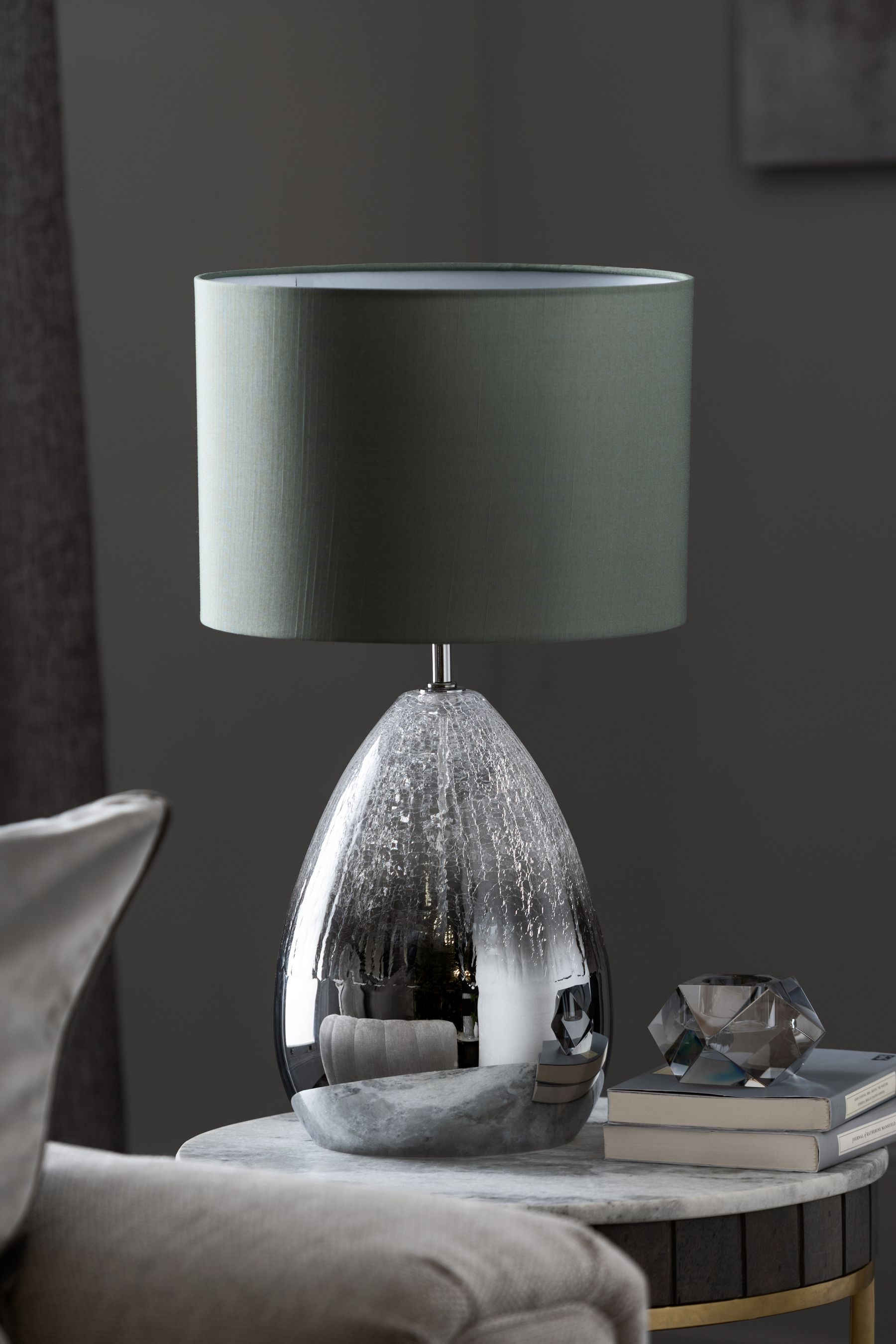 Grey sales side lamp