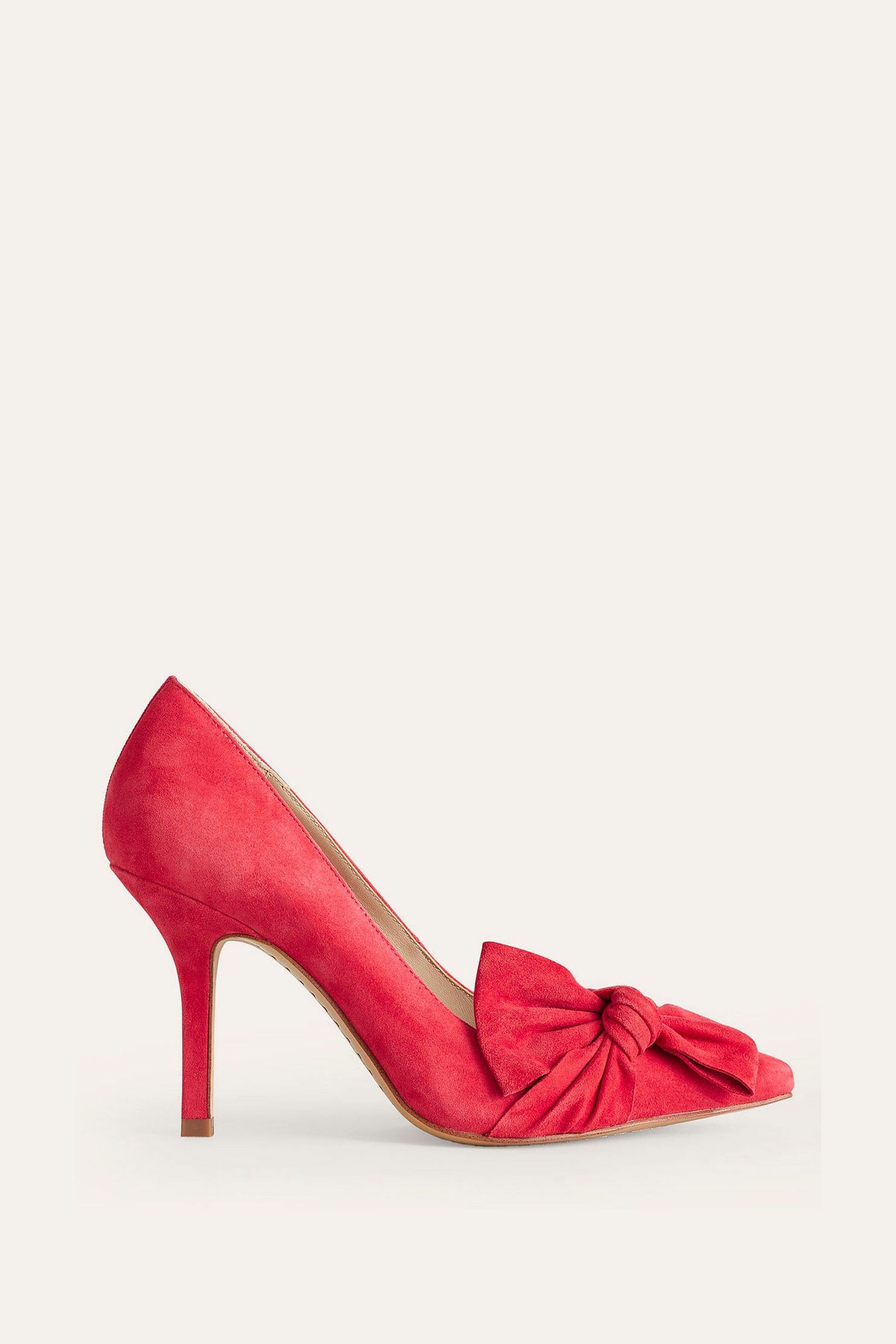 Buy Boden Red Suede Bow Heeled Courts from Next Ireland