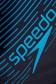 Speedo Boys Blue Medley Logo Jammer Swim Shorts - Image 4 of 4