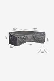 Pacific Grey Garden Breathable Rip Proof Trapeeze Aerocover Lounge Set - Image 2 of 3