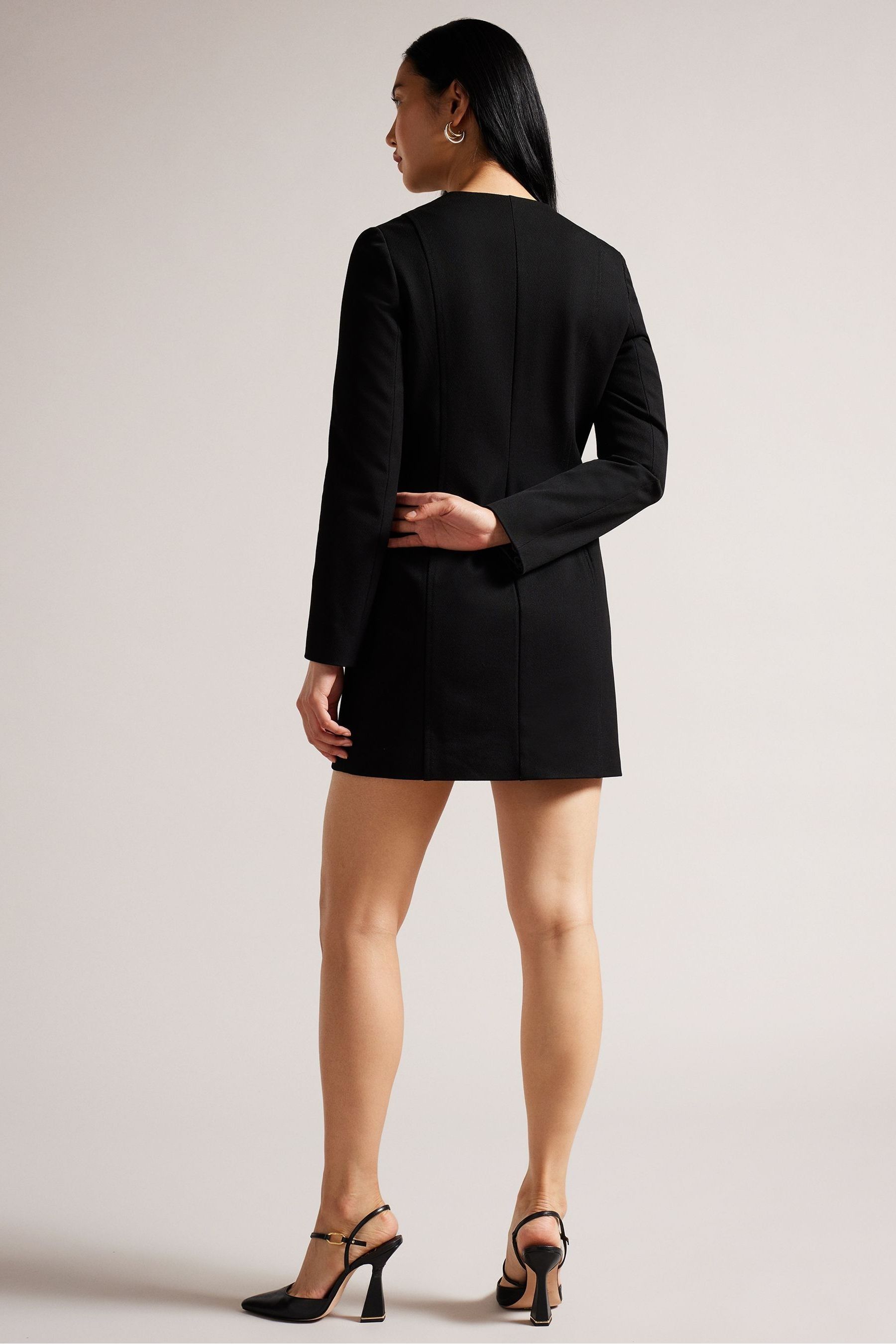 Buy Ted Baker Calihad Double Breasted V Neck Black Tuxedo Dress from Next Lithuania