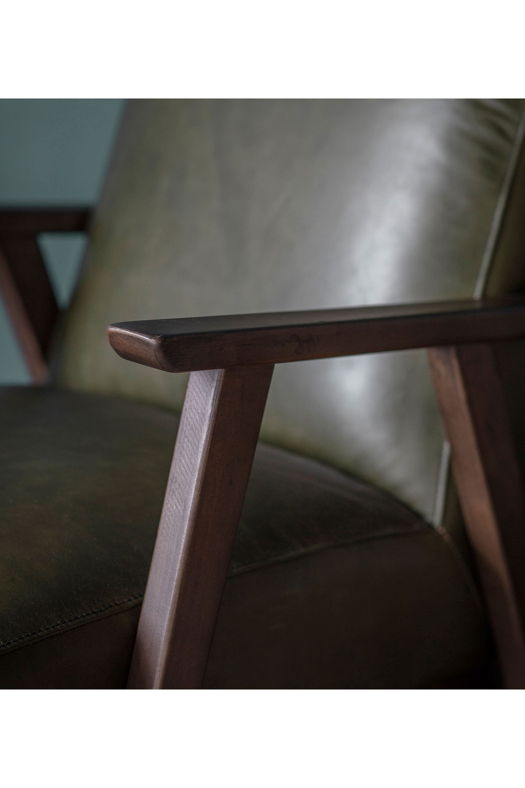 Gallery Home Heritage Green Neyland Leather Armchair
