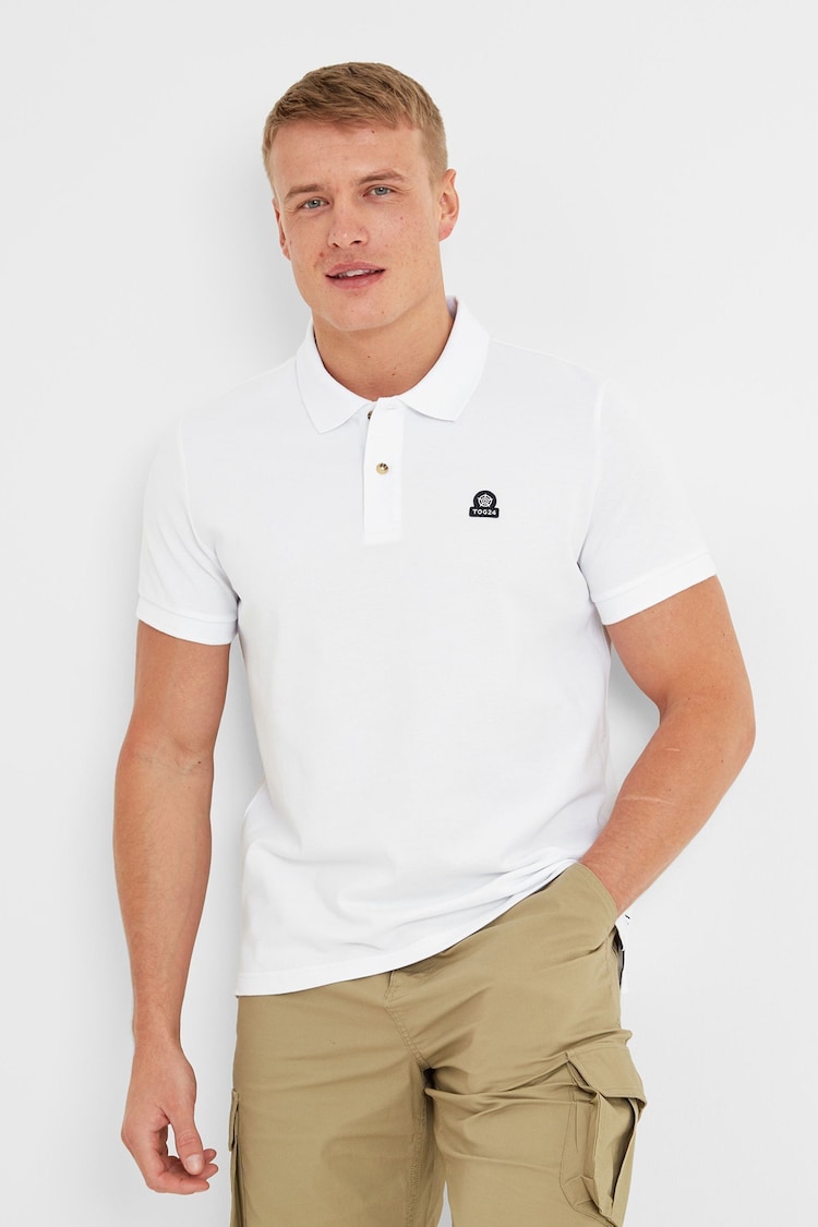 Tog 24 White Aketon 100% Cotton Polo Shirt - Image 1 of 7