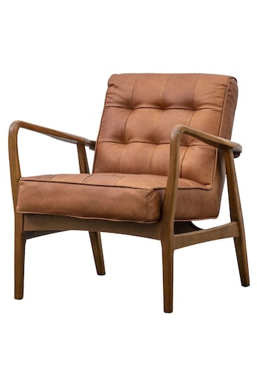 Gallery Home Vintage Brown Humber Leather Armchair