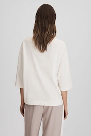 Reiss White Cassie Oversized Cotton Crew Neck T-Shirt - Image 5 of 5