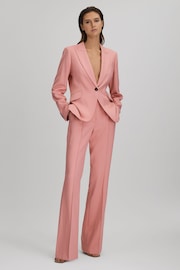 Reiss Pink Millie Petite Tailored Single Breasted Suit Blazer - Image 1 of 8
