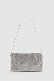 Reiss Silver Soho Embellished Chainmail Shoulder Bag - Image 1 of 5