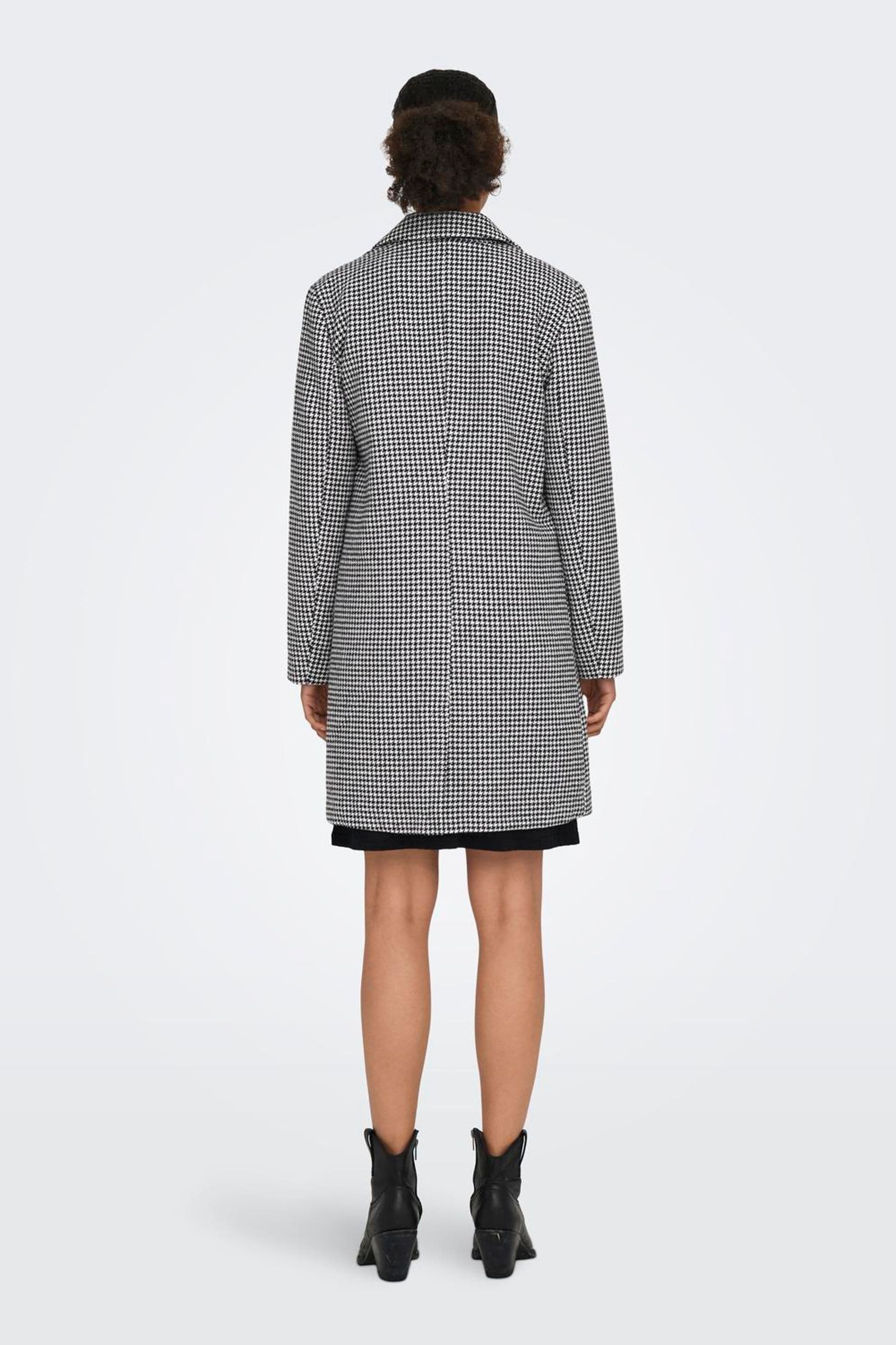 Buy JDY Black Dogtooth Tailored Coat from Next Luxembourg