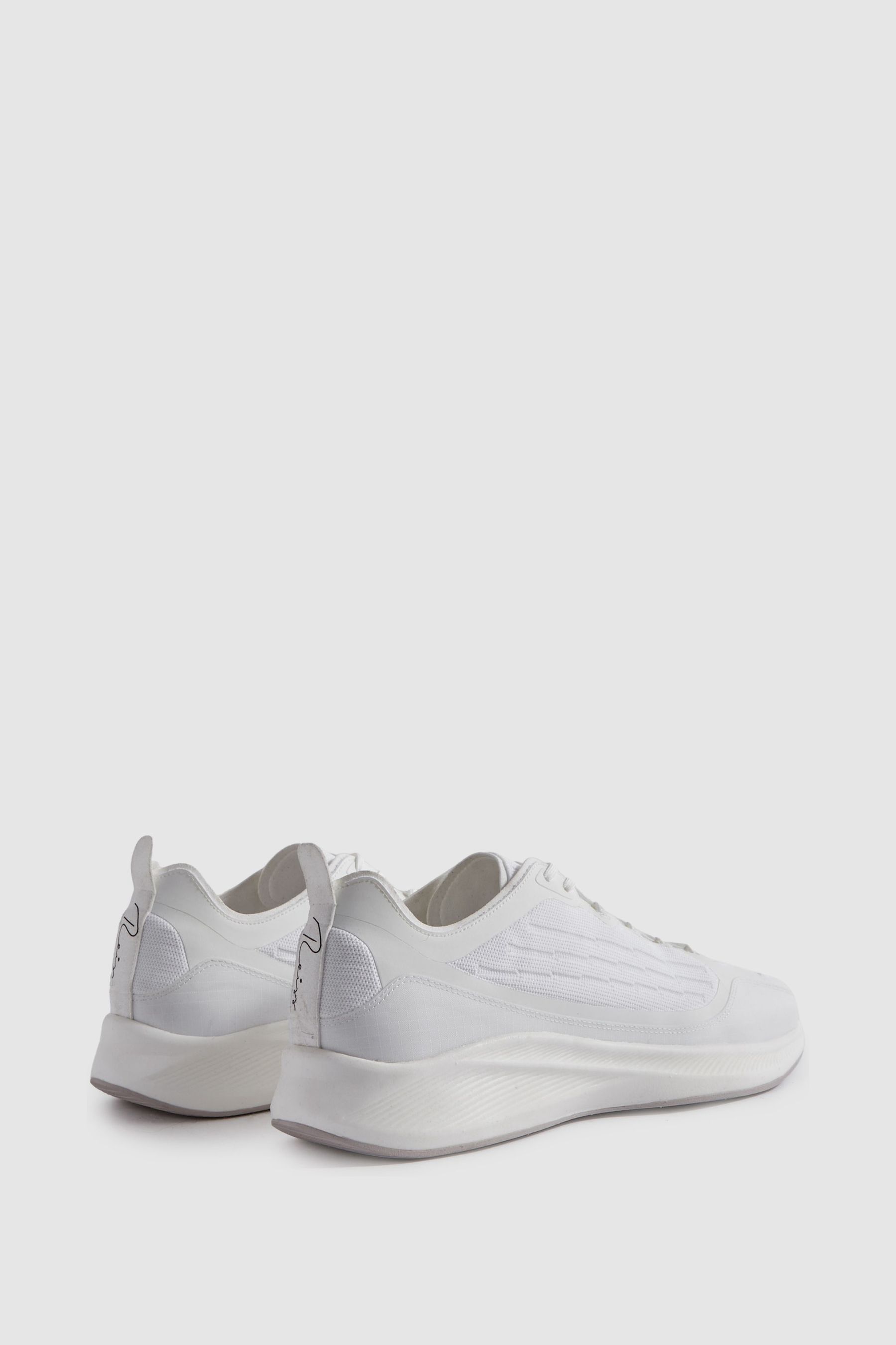 Buy Reiss White Adison Hybrid Knit Running Trainers from Next Luxembourg