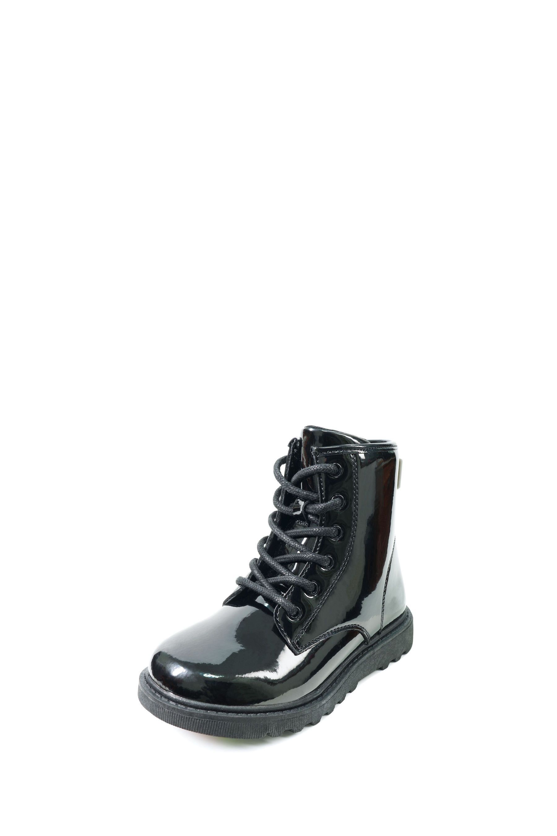 Toezone Susie Patent Boot And Magical Unicorn Printed Insocks Too Cool For School Black Boots