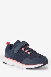 Navy Blue/Pink Runner Trainers - Image 2 of 4