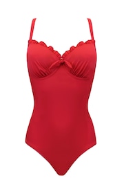 Pour Moi Red Splash Padded Underwired Control Swimsuit - Image 3 of 4